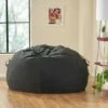 5' Avera Contemporary Bean Bag with Vinyl Straps - Christopher Knight Home Cedar Green/autumn Tan