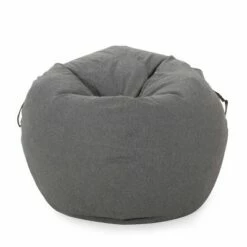 5' Avera Contemporary Bean Bag with Vinyl Straps - Christopher Knight Home Cedar Green/autumn Tan -Living Room Chairs store unnamed file 10041