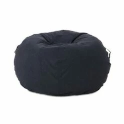 5' Avera Contemporary Bean Bag with Vinyl Straps - Christopher Knight Home Cedar Green/autumn Tan -Living Room Chairs store unnamed file 10042