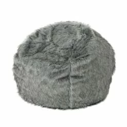 3" Leeson Faux Fur Bean Bag - Christopher Knight Home White -Living Room Chairs store unnamed file 10057