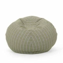 5' Hobson Modern Checkered Bean Bag - Christopher Knight Home Green -Living Room Chairs store unnamed file 10067