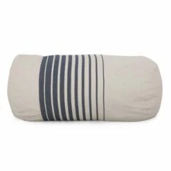 6.5' Hudgeons Boho Striped Bean Bag - Christopher Knight Home Natural/black -Living Room Chairs store unnamed file 10078