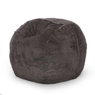60" Greyrock Modern Glam Faux Fur Winter Bean Bag - Christopher Knight Home Snow White/beige 7 60" Greyrock Modern Glam Faux Fur Winter Bean Bag - Christopher Knight Home Snow White/beige - Image 5