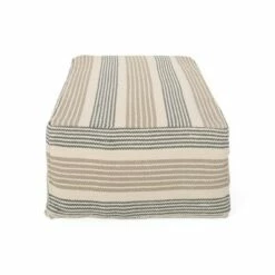 Gadwall Modern Rectangular Bean Bag Ottoman Light Brown/Gray - Christopher Knight Home -Living Room Chairs store unnamed file 10105