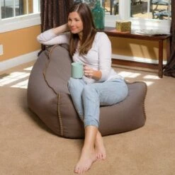 Laguna Lounger Bean Bag Chair with Handle - Relax Sacks Blue -Living Room Chairs store unnamed file 10112