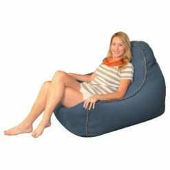 Laguna Lounger Bean Bag Chair with Handle - Relax Sacks Blue -Living Room Chairs store unnamed file 10118