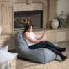 3' Henrietta Bean Bag Chair - Christopher Knight Home Dark Gray -Living Room Chairs store unnamed file 10119