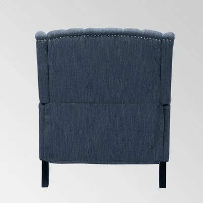 Apaloosa Oversized Wingback Press-Back Recliner Navy Blue - Christopher Knight Home 5 Apaloosa Oversized Wingback Press-Back Recliner Navy Blue - Christopher Knight Home - Image 4