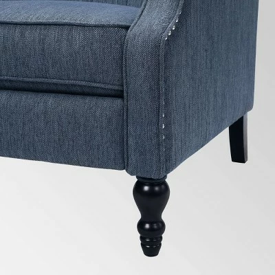 Apaloosa Oversized Wingback Press-Back Recliner Navy Blue - Christopher Knight Home 6 Apaloosa Oversized Wingback Press-Back Recliner Navy Blue - Christopher Knight Home - Image 5