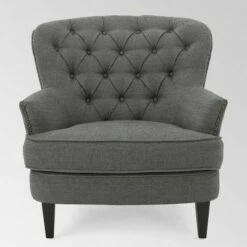 Tafton Club Chair and Ottoman - Christopher Knight Home Gray -Living Room Chairs store unnamed file 10203