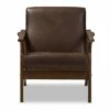 Bianca Mid Century Modern Walnut Wood Distressed Faux Leather Lounge Chair Dark Brown - Baxton Studio 2 Bianca Mid Century Modern Walnut Wood Distressed Faux Leather Lounge Chair Dark Brown - Baxton Studio -Living Room Chairs store unnamed file 1022