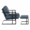 Roman Industrial Lounge Chair and Ottoman - LumiSource Black/gray -Living Room Chairs store unnamed file 10241