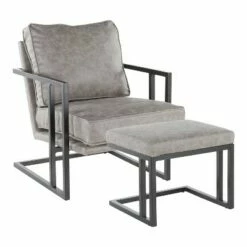 Roman Industrial Lounge Chair and Ottoman - LumiSource Black/gray 21 Roman Industrial Lounge Chair and Ottoman - LumiSource Black/gray -Living Room Chairs store unnamed file 10250