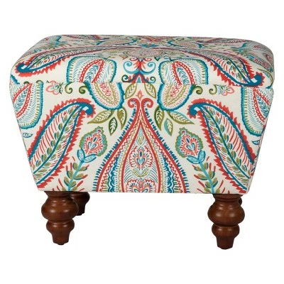 Slipper Accent Chair and Ottoman Coral/Turquoise - HomePop 10 Slipper Accent Chair and Ottoman Coral/Turquoise - HomePop - Image 8