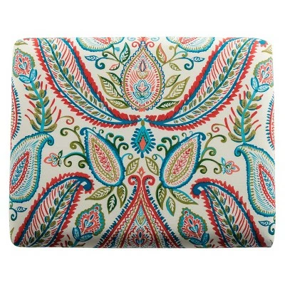 Slipper Accent Chair and Ottoman Coral/Turquoise - HomePop 12 Slipper Accent Chair and Ottoman Coral/Turquoise - HomePop - Image 10