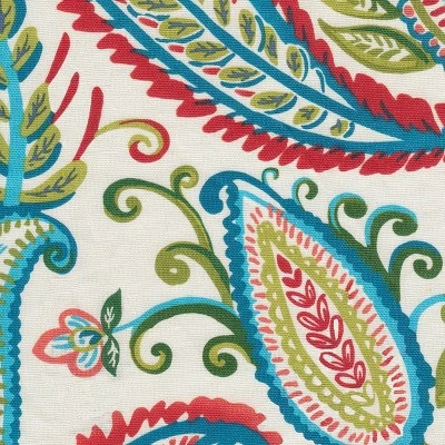 Slipper Accent Chair and Ottoman Coral/Turquoise - HomePop 13 Slipper Accent Chair and Ottoman Coral/Turquoise - HomePop - Image 11