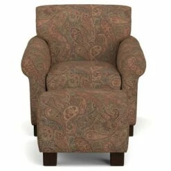 Wendy Rounded Armchair & Ottoman - Handy Living Red -Living Room Chairs store unnamed file 10293