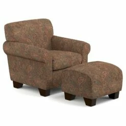 Wendy Rounded Armchair & Ottoman - Handy Living Red -Living Room Chairs store unnamed file 10297