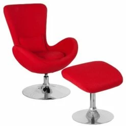 Flash Furniture Egg Series Side Reception Chair with Bowed Seat and Ottoman -Living Room Chairs store unnamed file 10312