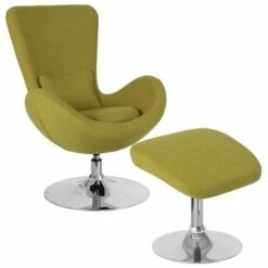 Flash Furniture Egg Series Side Reception Chair with Bowed Seat and Ottoman -Living Room Chairs store unnamed file 10316