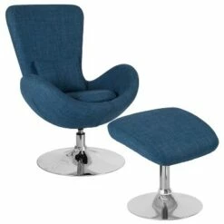 Flash Furniture Egg Series Side Reception Chair with Bowed Seat and Ottoman -Living Room Chairs store unnamed file 10319