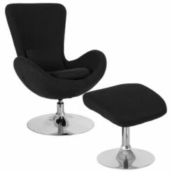 Flash Furniture Egg Series Side Reception Chair with Bowed Seat and Ottoman -Living Room Chairs store unnamed file 10321