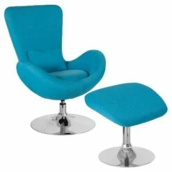 Flash Furniture Egg Series Side Reception Chair with Bowed Seat and Ottoman -Living Room Chairs store unnamed file 10322