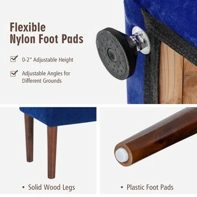 Costway Modern Berber Fleece Single Sofa Chair w/ Ottoman & Waist Pillow RedBlueBlackGreenOrange 7 Costway Modern Berber Fleece Single Sofa Chair w/ Ottoman & Waist Pillow RedBlueBlackGreenOrange - Image 5