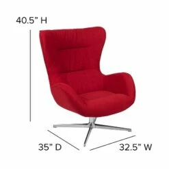 Flash Furniture High Back Swivel Wing Chair and Saddle Style Wing Ottoman Set -Living Room Chairs store unnamed file 10363