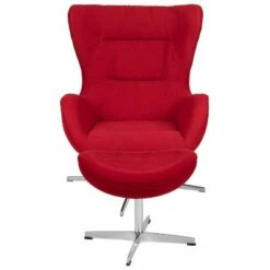 Flash Furniture High Back Swivel Wing Chair and Saddle Style Wing Ottoman Set -Living Room Chairs store unnamed file 10367