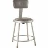 National Public Seating 2pk 18" Heavy Duty Vinyl Padded Steel Stool with Backrest - Hampton Collection Gray -Living Room Chairs store unnamed file 104