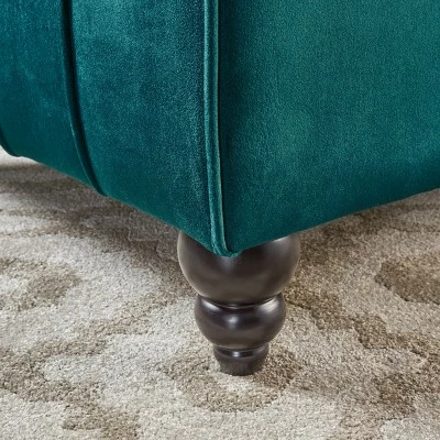 Rubie New Velvet Chaise Lounge - Christopher Knight Home Gray 5 Rubie New Velvet Chaise Lounge - Christopher Knight Home Gray - Image 3