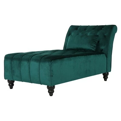 Rubie New Velvet Chaise Lounge - Christopher Knight Home Gray 6 Rubie New Velvet Chaise Lounge - Christopher Knight Home Gray - Image 4