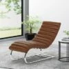 Pearsall Modern Channel Stitch Chaise Lounge - Christopher Knight Home Dark Brown/silver -Living Room Chairs store unnamed file 10417