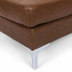 Jimes Contemporary Upholstered Chaise Lounge - Christopher Knight Home Dark Brown/silver -Living Room Chairs store unnamed file 10437