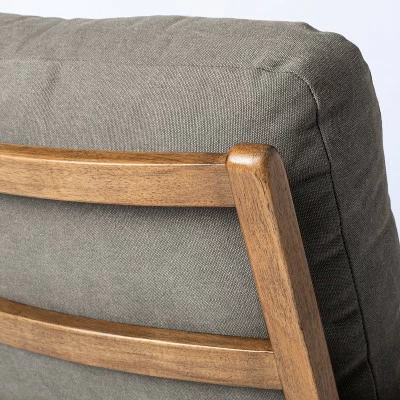 Threshold Designed W/Studio McGee Dagget Mixed Material Accent Chair - Threshold™ designed with Studio McGee Cream 6 Threshold Designed W/Studio McGee Dagget Mixed Material Accent Chair - Threshold™ designed with Studio McGee Cream - Image 4