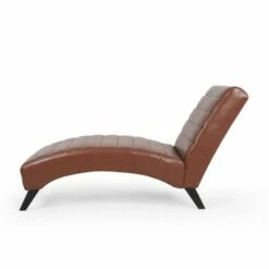 Stillmore Contemporary Channel Stitch Chaise Lounge - Christopher Knight Home Midnight Black/dark Brown -Living Room Chairs store unnamed file 10443