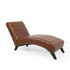 Stillmore Contemporary Channel Stitch Chaise Lounge - Christopher Knight Home Midnight Black/dark Brown -Living Room Chairs store unnamed file 10449