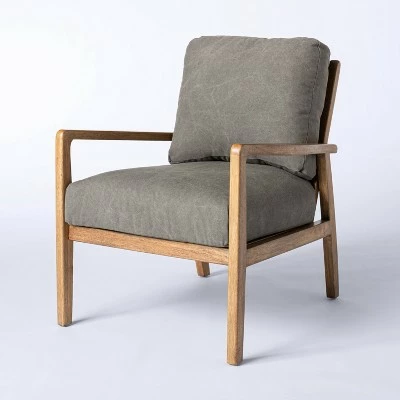 Threshold Designed W/Studio McGee Dagget Mixed Material Accent Chair - Threshold™ designed with Studio McGee Cream 8 Threshold Designed W/Studio McGee Dagget Mixed Material Accent Chair - Threshold™ designed with Studio McGee Cream - Image 6