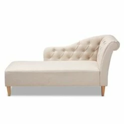 Emeline Chaise Beige - Baxton Studio -Living Room Chairs store unnamed file 10478