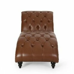 Varnell Contemporary Button Tufted Chaise Lounge - Christopher Knight Home Dark Brown 14 Varnell Contemporary Button Tufted Chaise Lounge - Christopher Knight Home Dark Brown -Living Room Chairs store unnamed file 10501