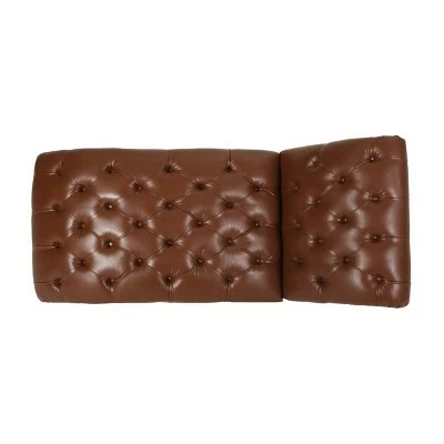 Varnell Contemporary Button Tufted Chaise Lounge - Christopher Knight Home Dark Brown 6 Varnell Contemporary Button Tufted Chaise Lounge - Christopher Knight Home Dark Brown - Image 4