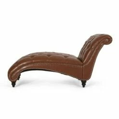 Varnell Contemporary Button Tufted Chaise Lounge - Christopher Knight Home Dark Brown 20 Varnell Contemporary Button Tufted Chaise Lounge - Christopher Knight Home Dark Brown -Living Room Chairs store unnamed file 10507