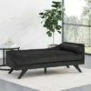 Cagle Mid Century Modern Fabric Chaise Lounge - Christopher Knight Home Black/dark Brown 1 Cagle Mid Century Modern Fabric Chaise Lounge - Christopher Knight Home Black/dark Brown -Living Room Chairs store unnamed file 10509