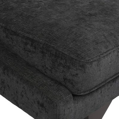 Cagle Mid Century Modern Fabric Chaise Lounge - Christopher Knight Home Black/dark Brown 10 Cagle Mid Century Modern Fabric Chaise Lounge - Christopher Knight Home Black/dark Brown - Image 8