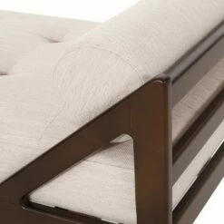 Rayle Contemporary Tufted Chaise Lounge with Rolled Accent Pillows - Christopher Knight Home Navy Blue/dark Brown -Living Room Chairs store unnamed file 10524