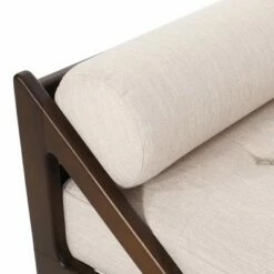 Rayle Contemporary Tufted Chaise Lounge with Rolled Accent Pillows - Christopher Knight Home Navy Blue/dark Brown -Living Room Chairs store unnamed file 10526