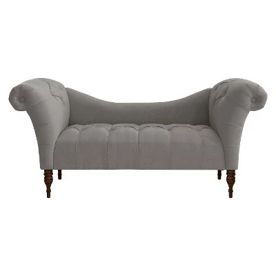 Button Tufted Chaise Settee Sofa - Threshold™ Velvet Pewter 16 Button Tufted Chaise Settee Sofa - Threshold™ Velvet Pewter - Image 14