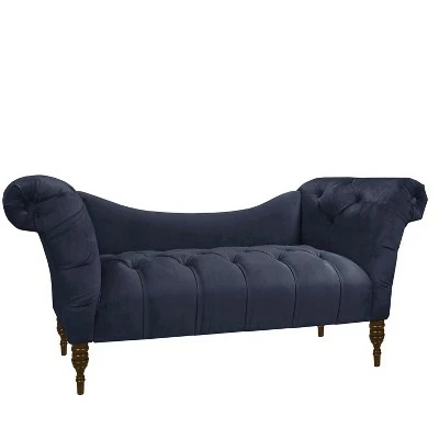 Button Tufted Chaise Settee Sofa - Threshold™ Velvet Pewter 19 Button Tufted Chaise Settee Sofa - Threshold™ Velvet Pewter - Image 17