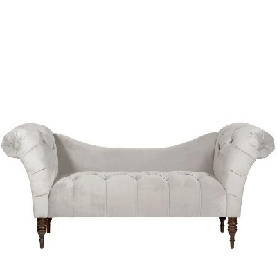 Button Tufted Chaise Settee Sofa - Threshold™ Velvet Pewter 20 Button Tufted Chaise Settee Sofa - Threshold™ Velvet Pewter - Image 18